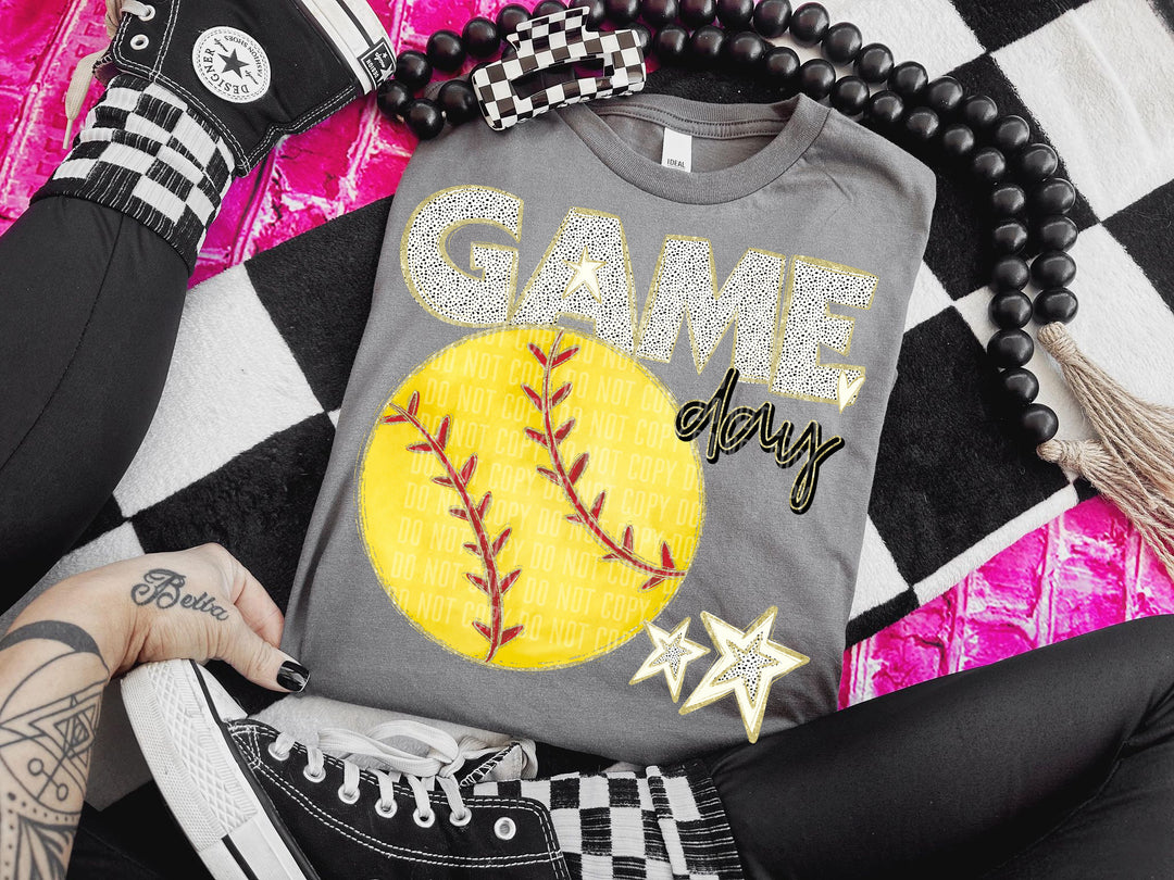 Game Day Sports Balls No Bows DTF Print