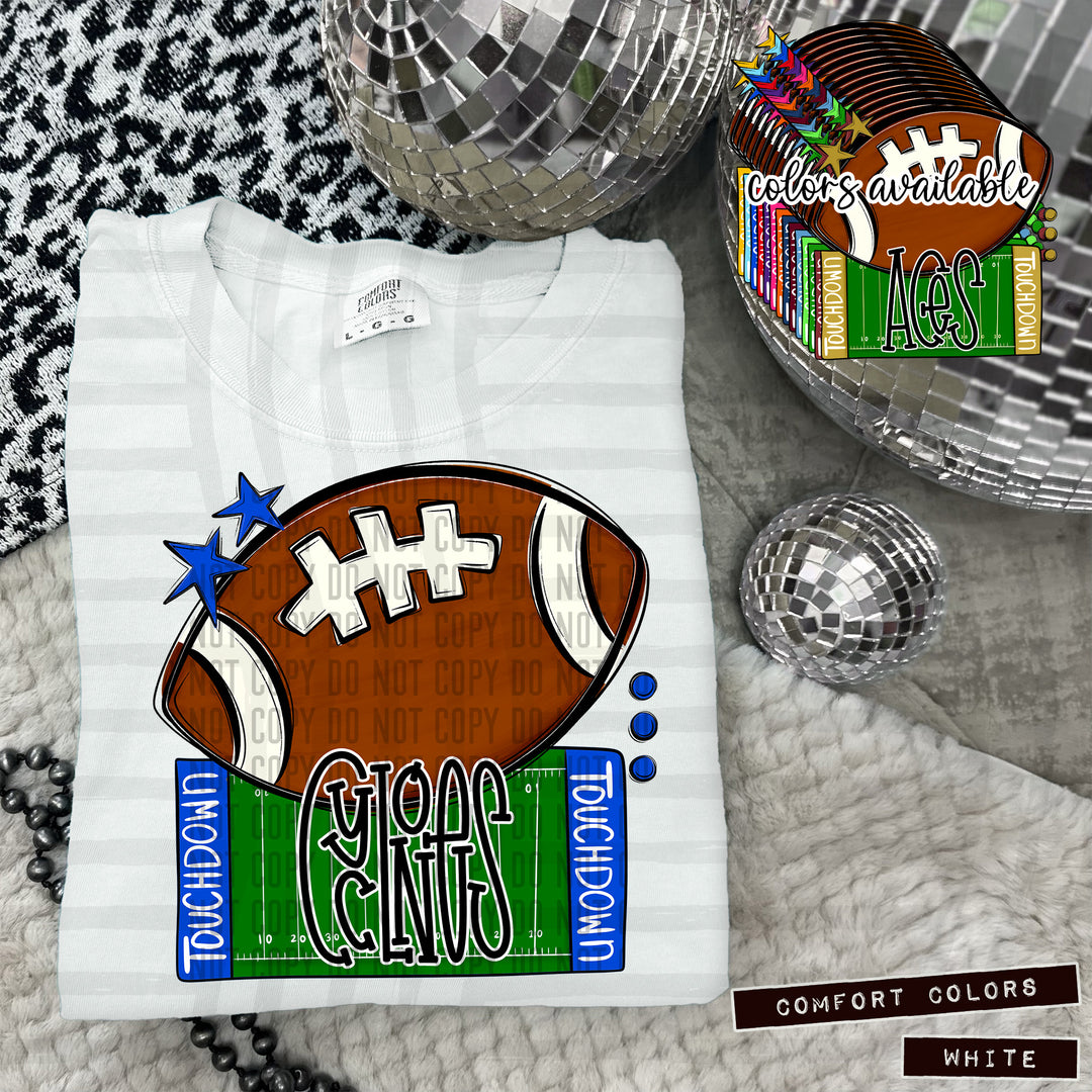 Football Name Plates DTF Print