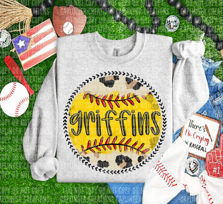 Softball Background DTF Print