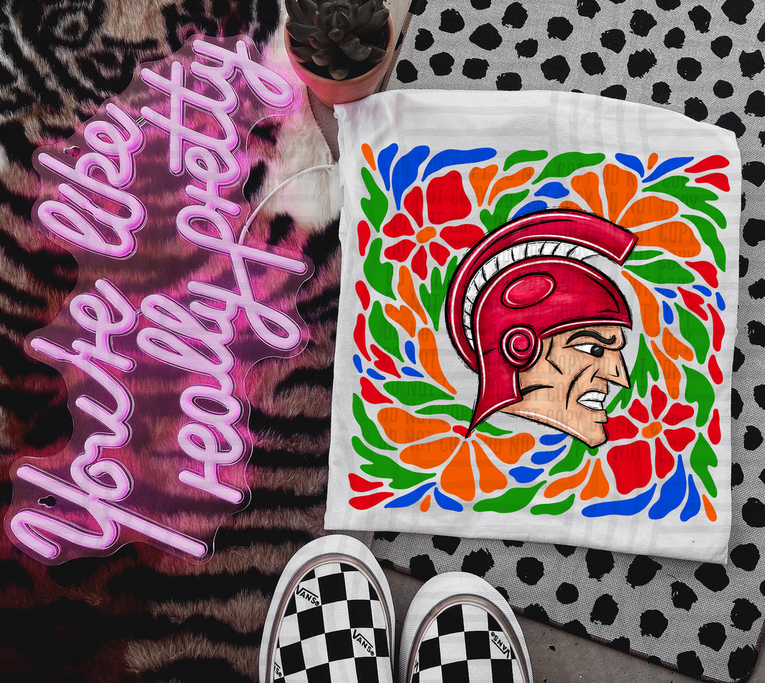 Retro Floral Mascot Heads DTF Print