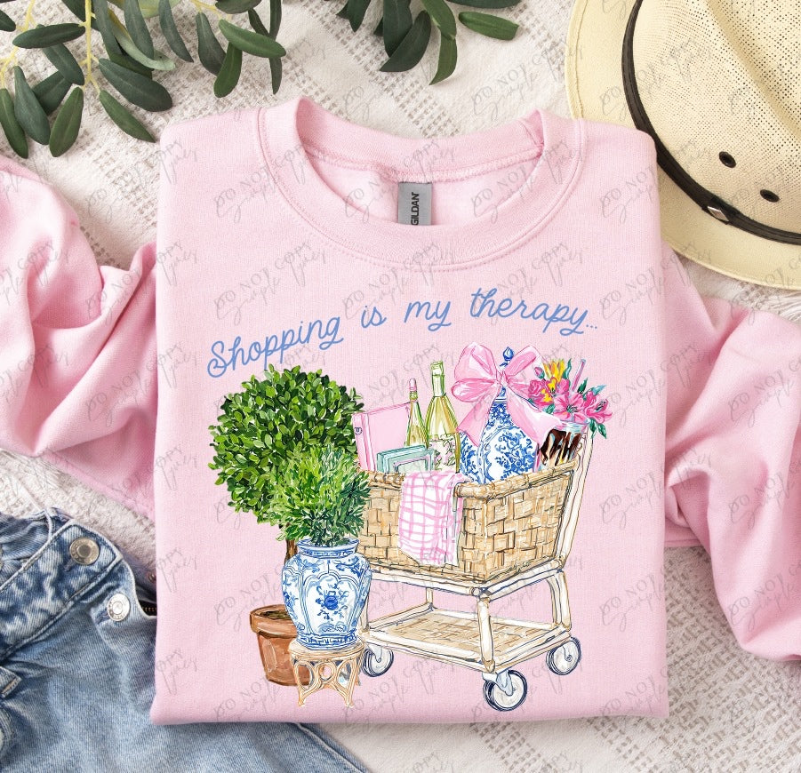 Shopping Is My Therapy DTF Print