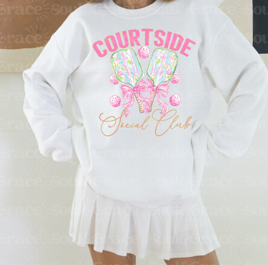 Court Side Social Club Pickle Ball DTF Print