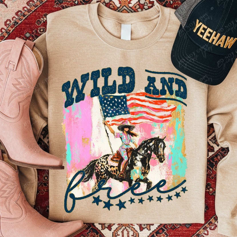 Wild and Free DTF Print