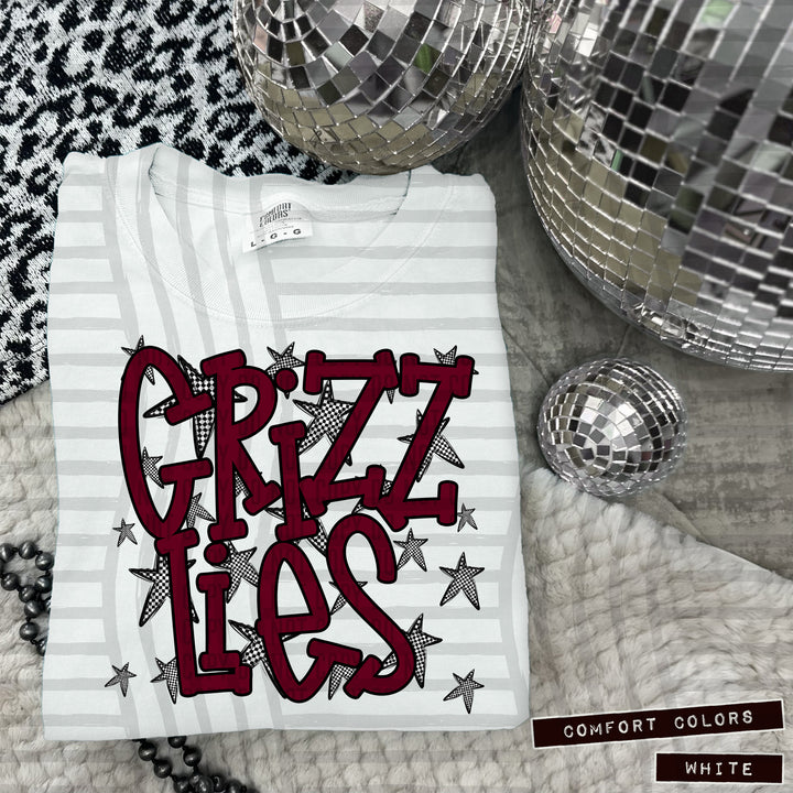 Maroon Staggered DTF Print