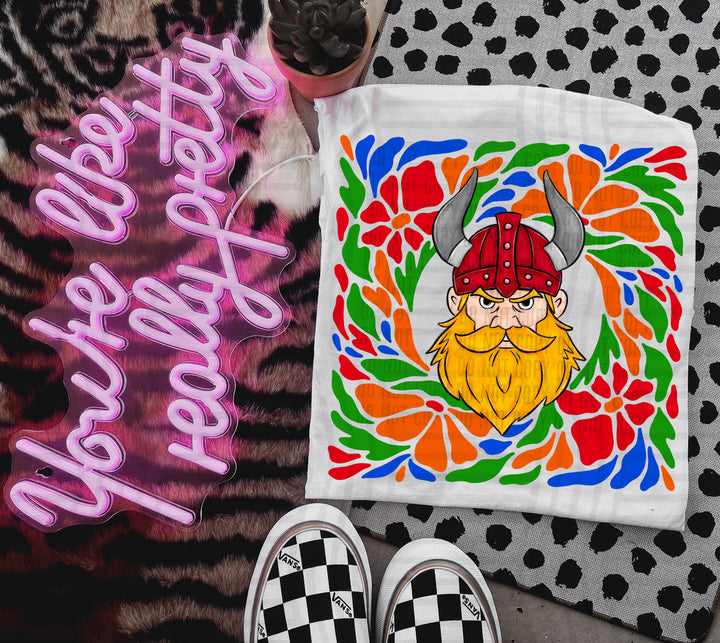 Retro Floral Mascot Heads DTF Print