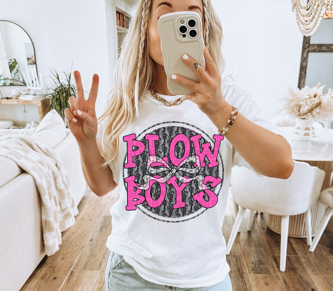 Hot Pink Lace DTF Print