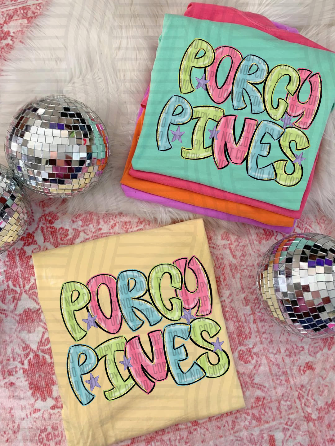 Glittery & Preppy Mascots DTF Print