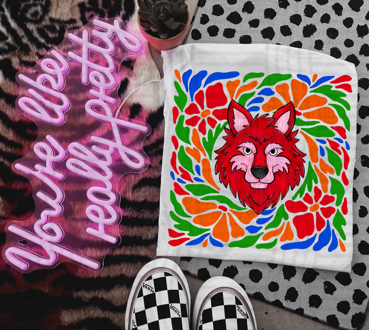 Retro Floral Mascot Heads DTF Print