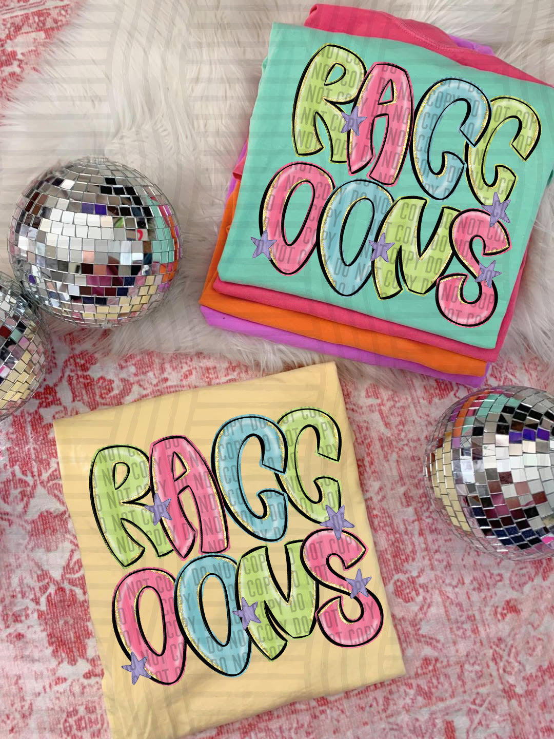 Glittery & Preppy Mascots DTF Print