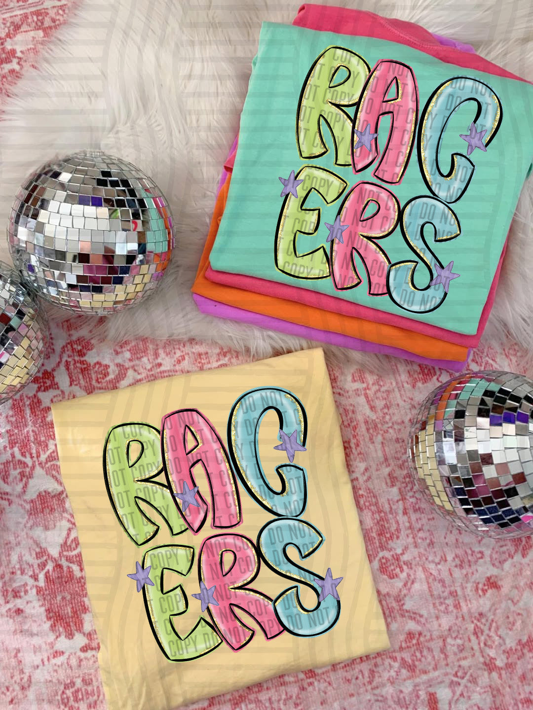 Glittery & Preppy Mascots DTF Print