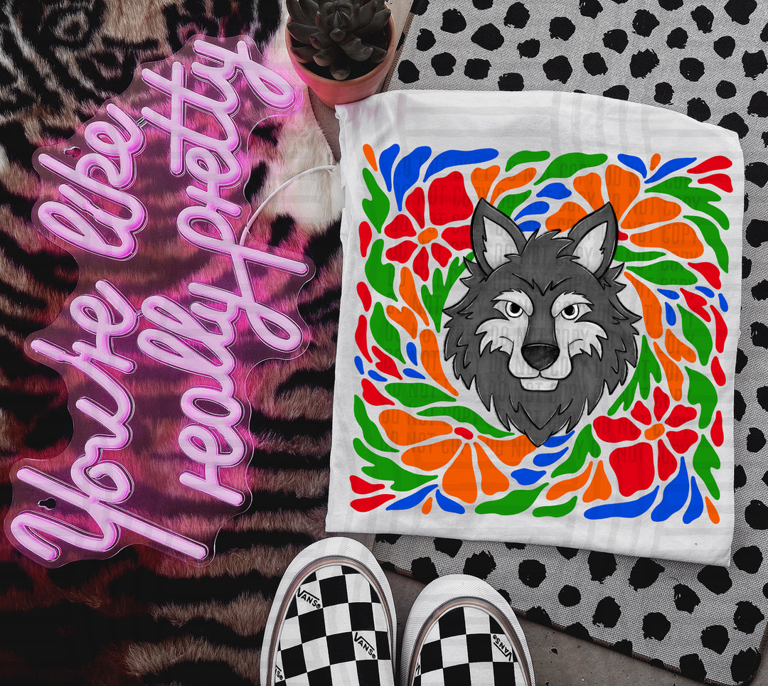 Retro Floral Mascot Heads DTF Print