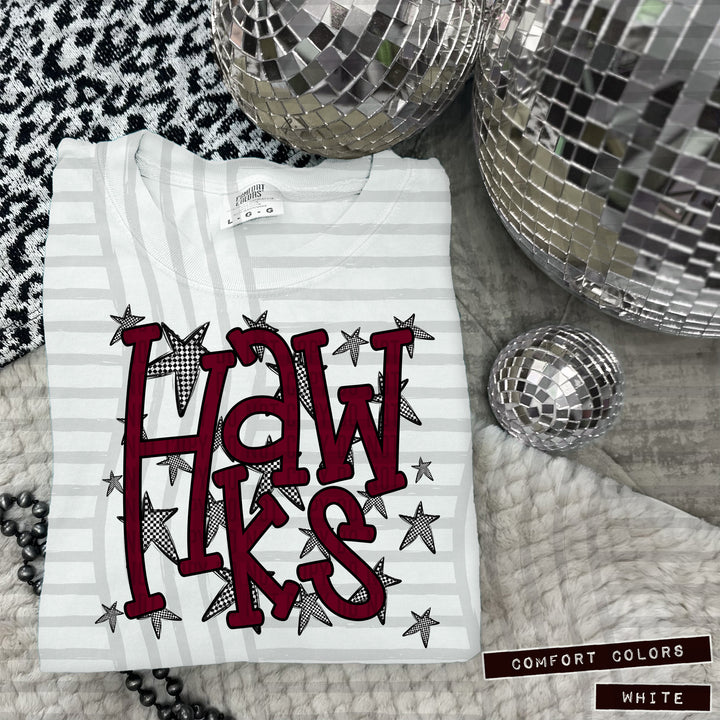 Maroon Staggered DTF Print