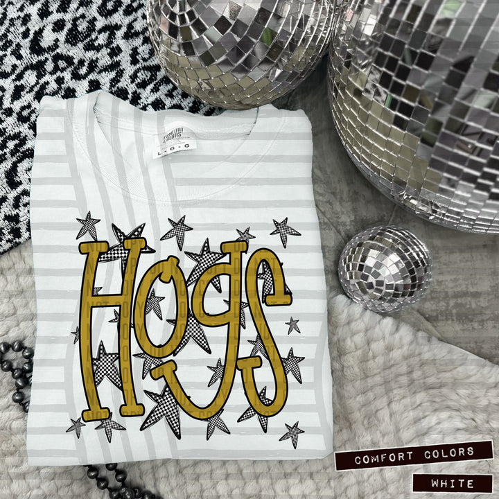 Gold Staggered DTF Print