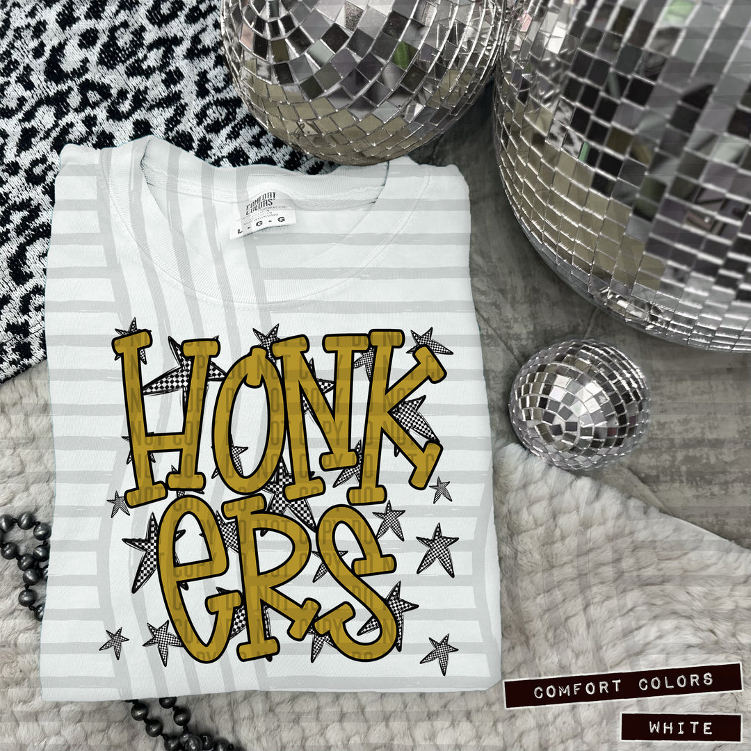 Gold Staggered DTF Print