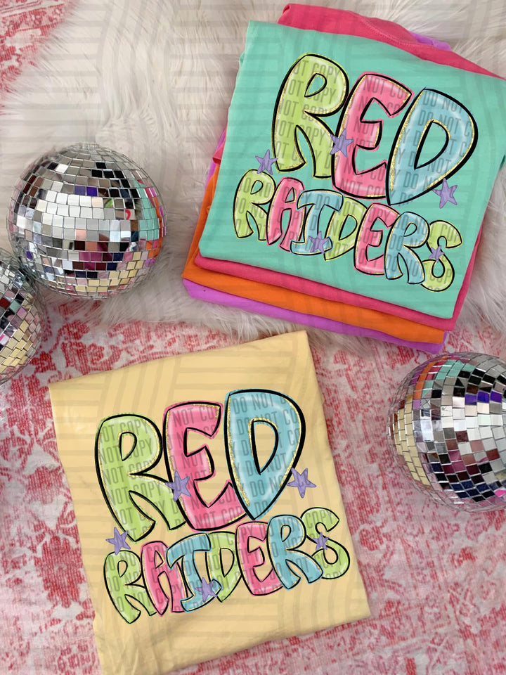 Glittery & Preppy Mascots DTF Print