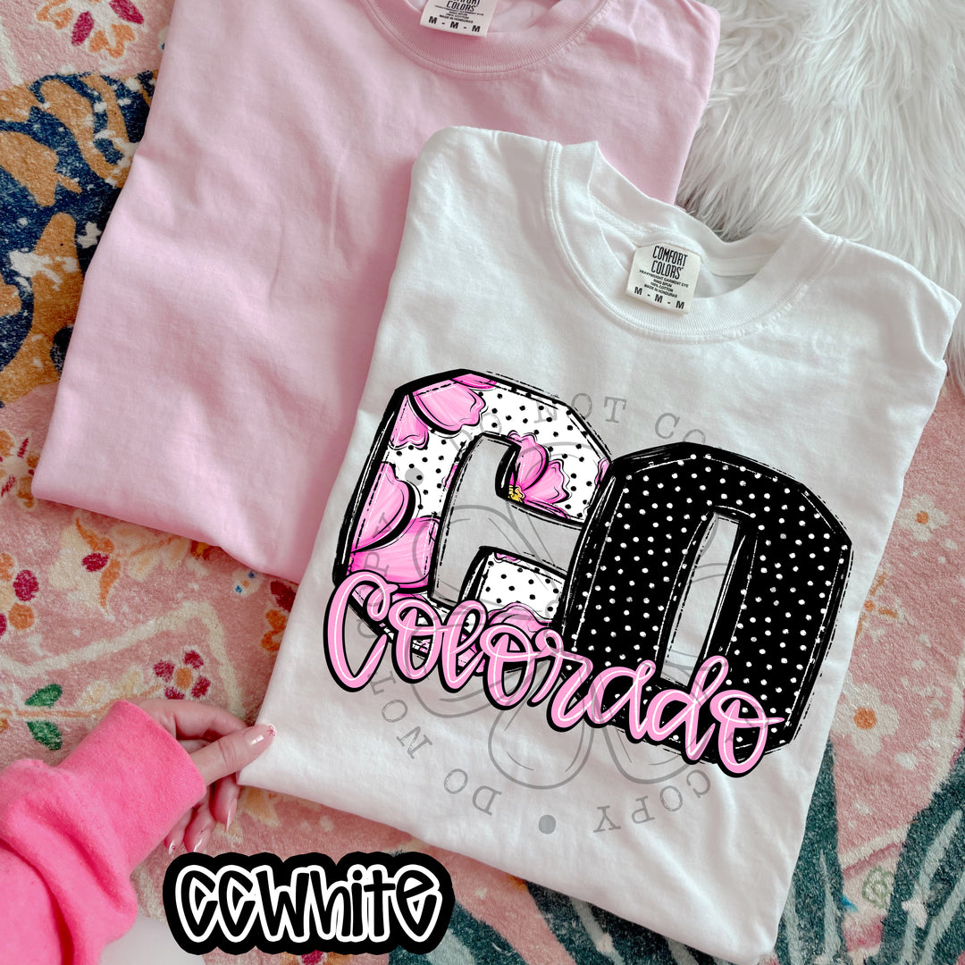 Pink Floral States DTF Print