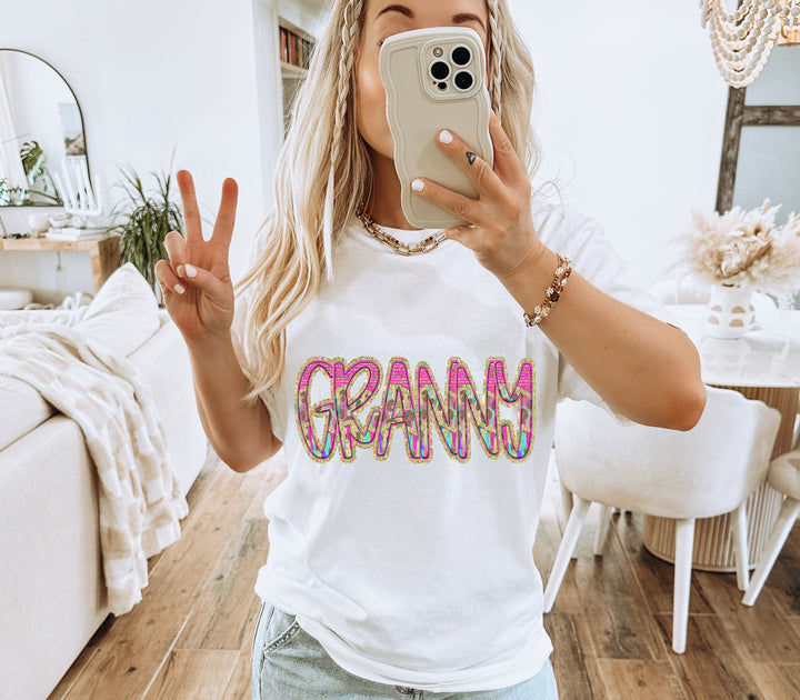 Preppy Leopard No Bow Mom Name DTF Print