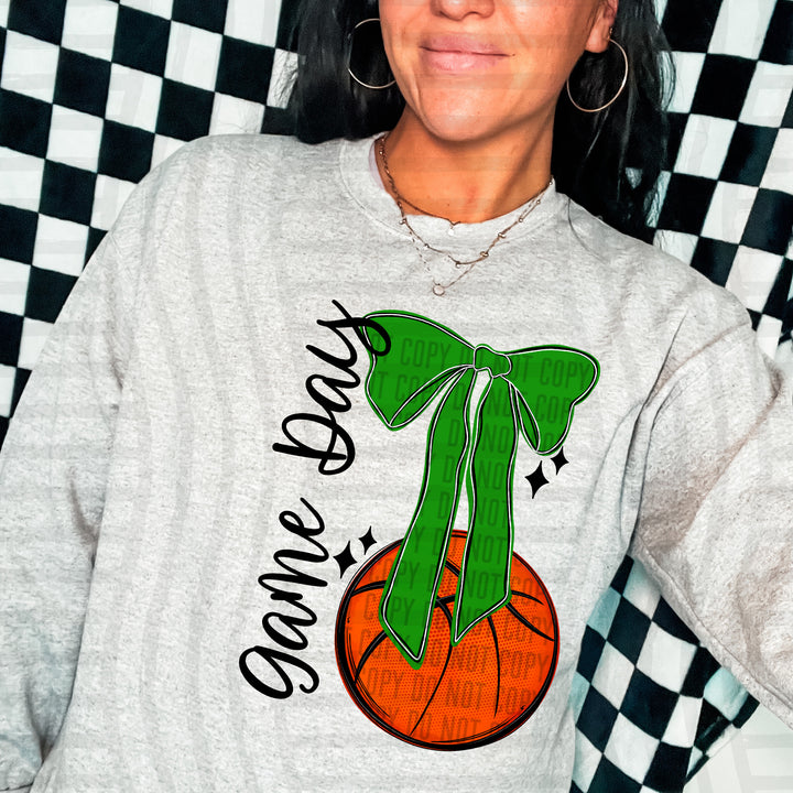 Basketball & Bow DTF Print