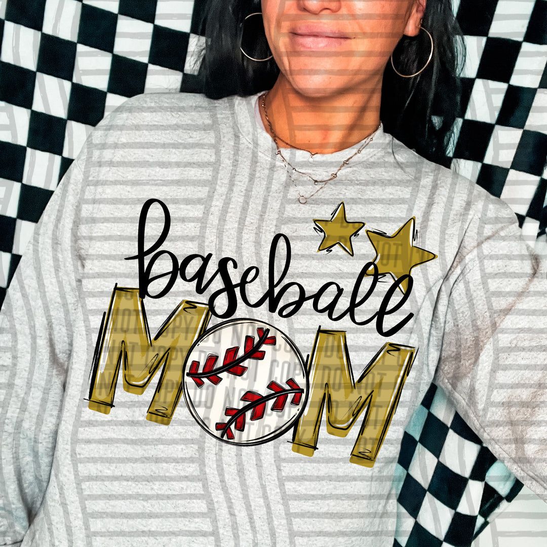 Sports Mom Baseball DTF Print