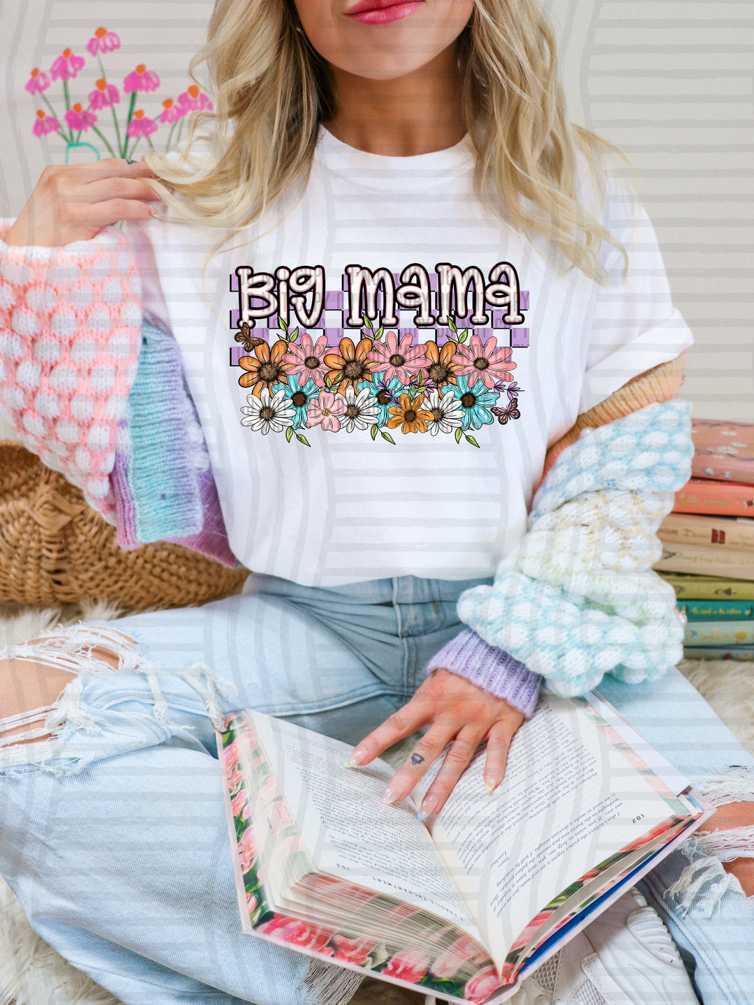 Floral Names DTF Print