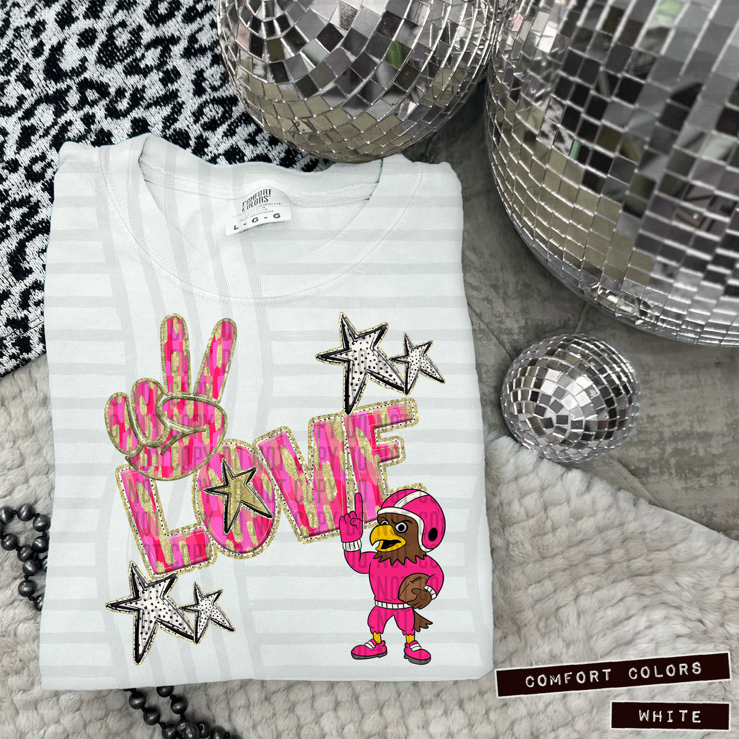 Peace Love Mascot Body DTF Print