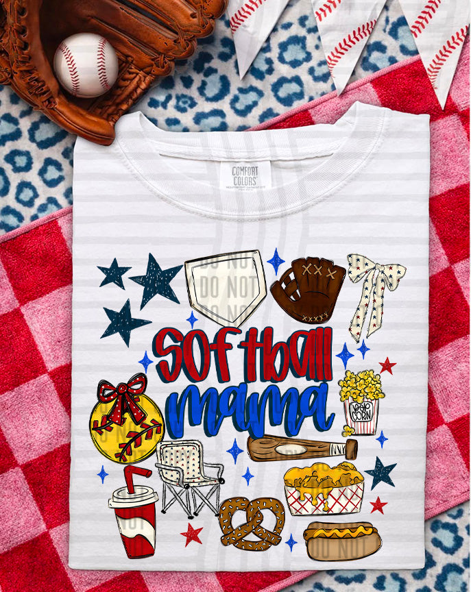 Softball Mama DTF Print