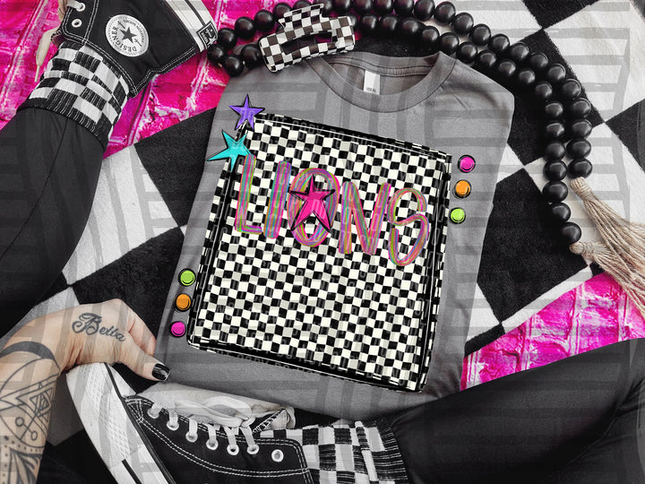 Pink Brushstroke Preppy DTF Print