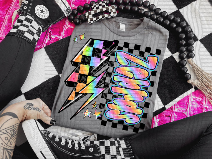 Youth Neon Side Bolt DTF Print
