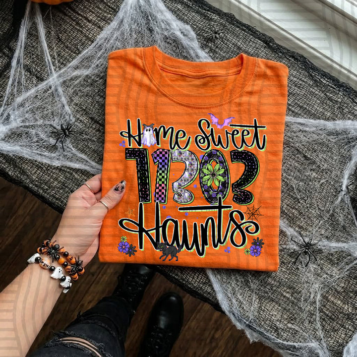 Home Sweet Haunts Zip Codes DTF Print