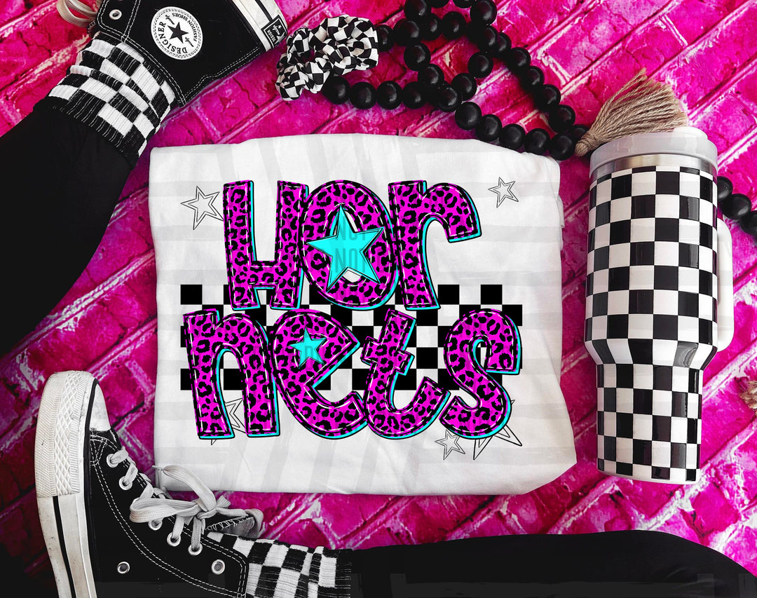 Pink Neon Leopard DTF Print