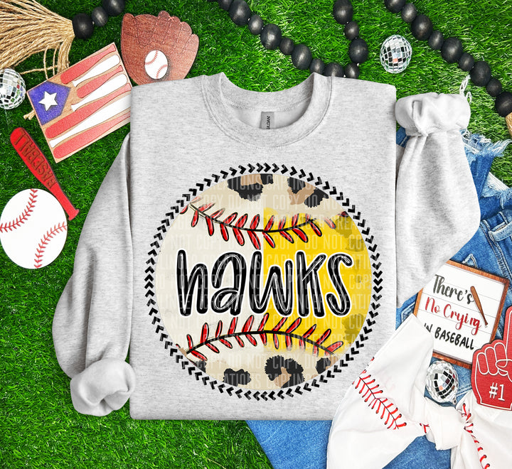 Half Baseball/Softball Round DTF Print