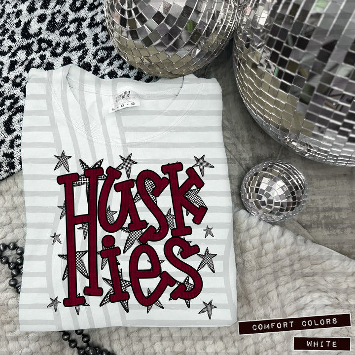 Maroon Staggered DTF Print