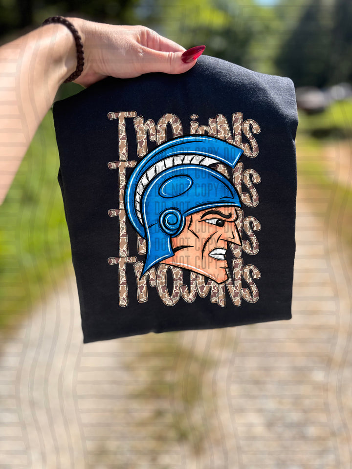 Camo Mascot Heads DTF Print