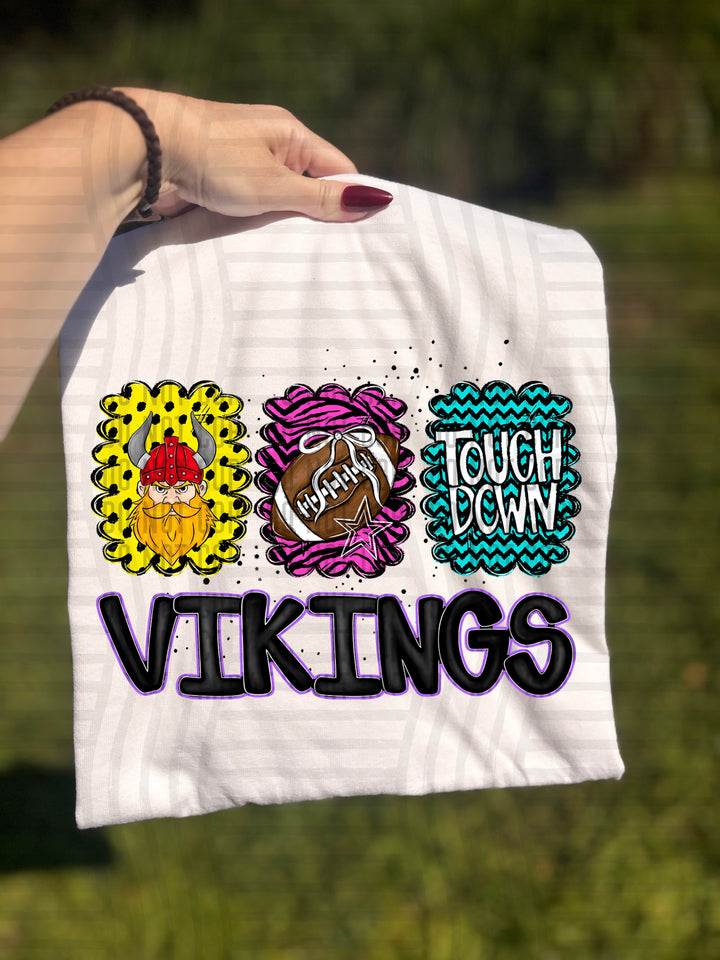 Preppy Bright Trio Mascot Heads DTF Print