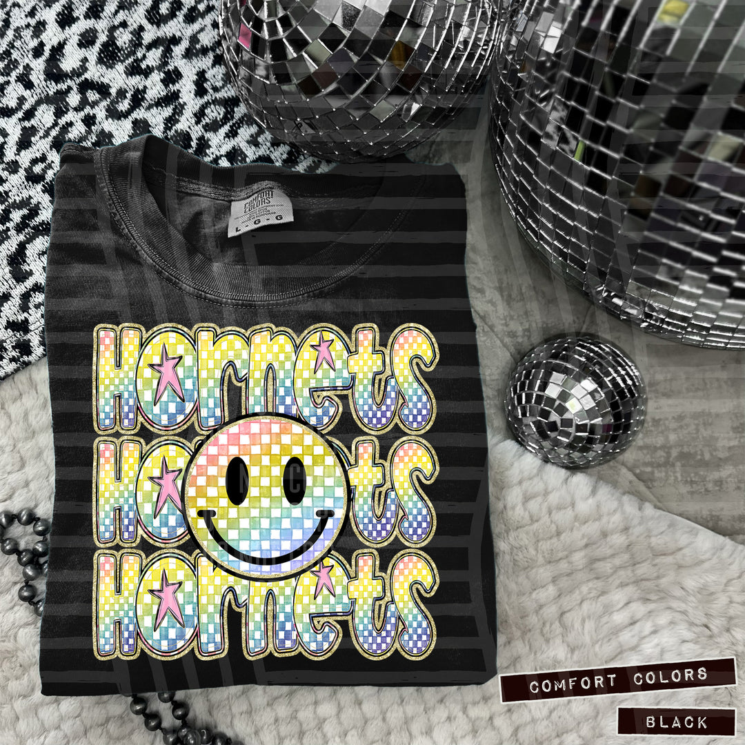 Rainbow Smiley Triple Stack DTF Print