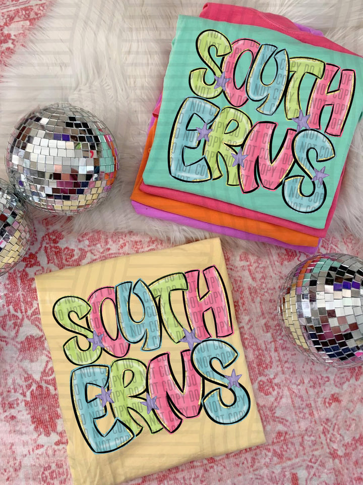 Glittery & Preppy Mascots DTF Print