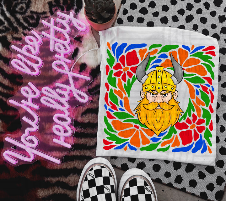 Retro Floral Mascot Heads DTF Print