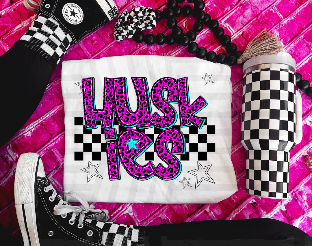 Pink Neon Leopard DTF Print