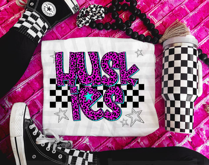 Pink Neon Leopard DTF Print