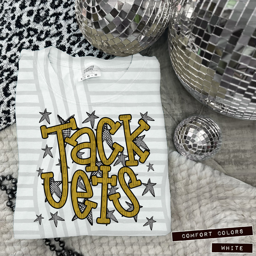 Gold Staggered DTF Print