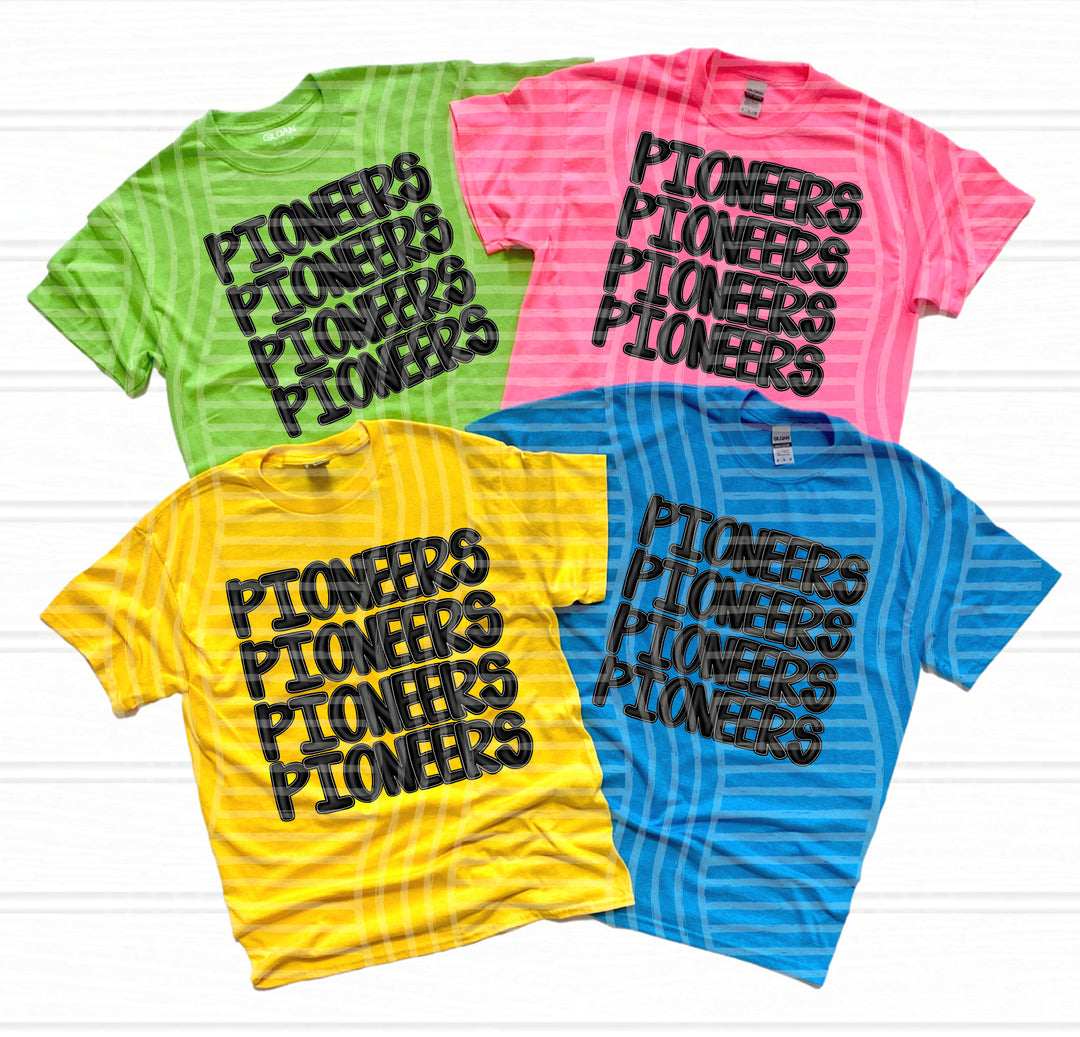 Black Stacked DTF Print