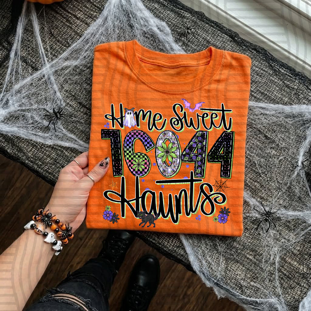 Home Sweet Haunts Zip Codes DTF Print