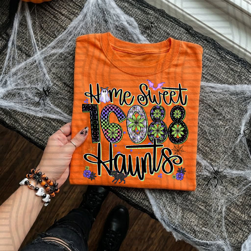 Home Sweet Haunts Zip Codes DTF Print