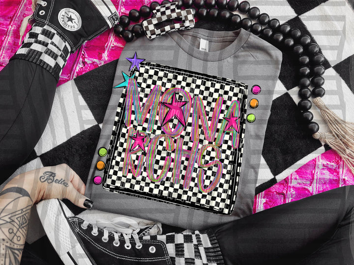 Pink Brushstroke Preppy DTF Print