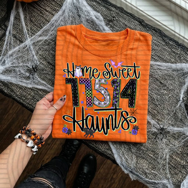 Home Sweet Haunts Zip Codes DTF Print