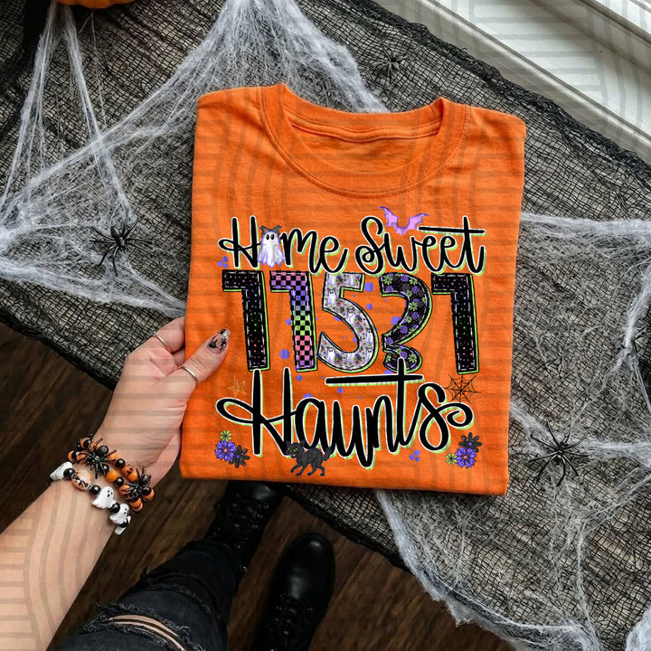 Home Sweet Haunts Zip Codes DTF Print