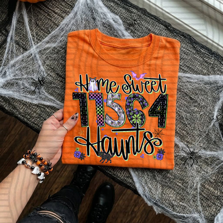 Home Sweet Haunts Zip Codes DTF Print