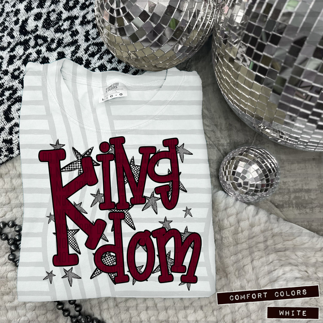 Maroon Staggered DTF Print