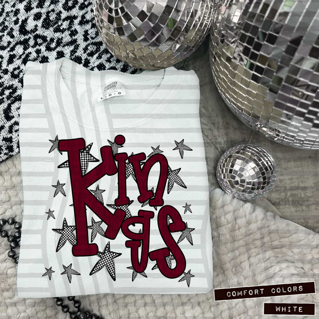 Maroon Staggered DTF Print