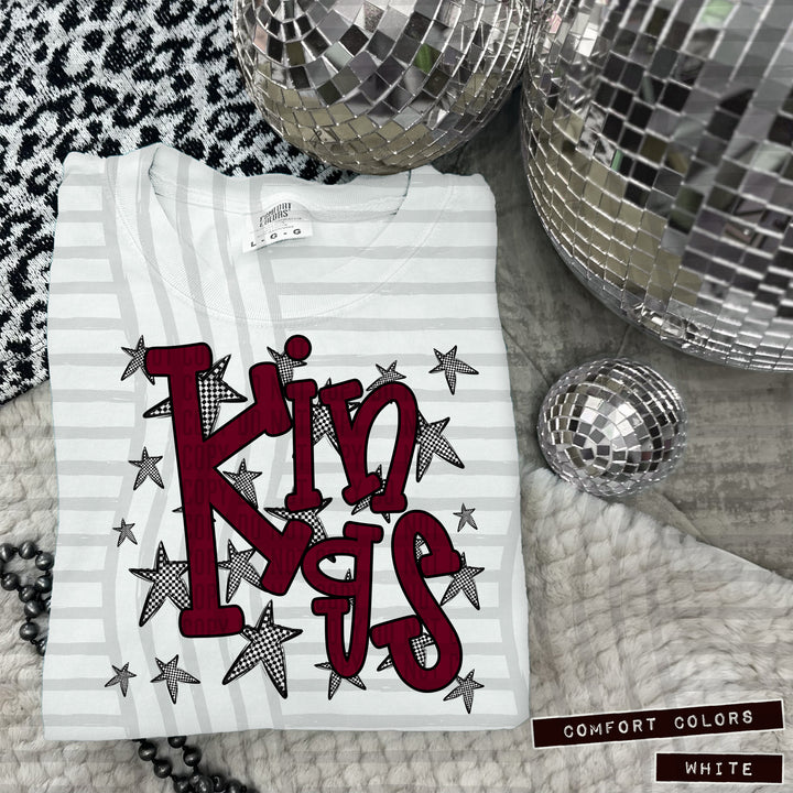 Maroon Staggered DTF Print